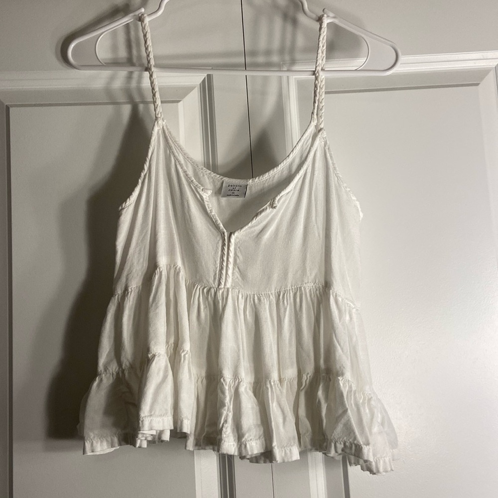 Patrons of peace tank top, braided straps